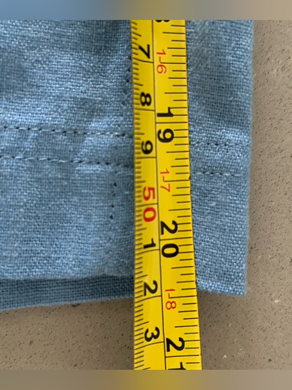 Blue linen vintage soft shorts sz 8 - Picture 10 of 14